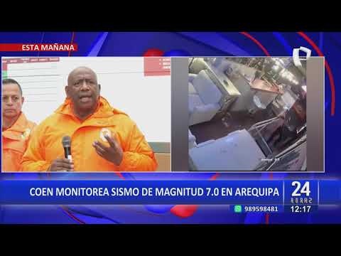 24Horas VIVO | COEN monitorea sismo de magnitud 7.0 en Arequipa