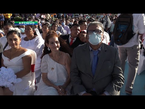 Managua: más de 200 parejas se casan en ceremonia civil en las Bodas Masivas de Tu Nueva Radio Ya