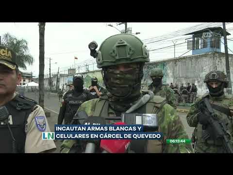 Incautan armas blancas y celulares en cárcel de Quevedo