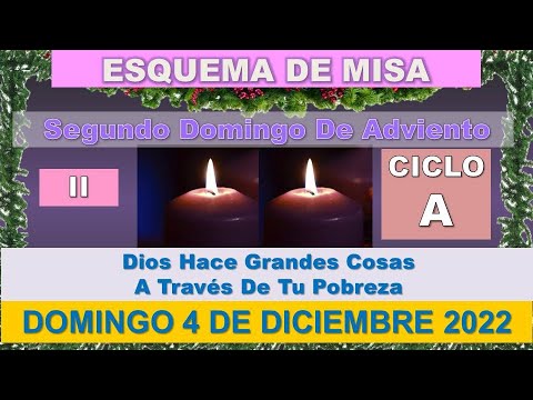 ESQUEMA DE MISA COMPLETO PARA EL SEGUNDO DOMINGO DE ADVIENTO CICLO A 4 DE DICIEMBRE 2022