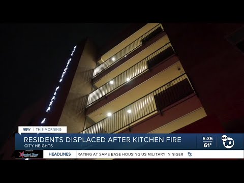 Fire in City Heights apartment unit displaces over a dozen residents
