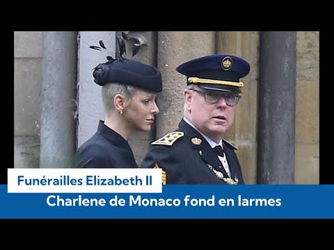 Funérailles d'Elizabeth II : Charlene de Monaco en larmes, triste apparition au bras d'Albert