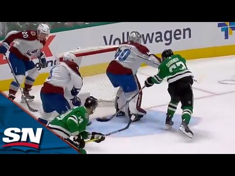 Stars Evgenii Dadonov Converts On Wide Open Cage After Brutal Giveaway By Avalanches Ross Colton