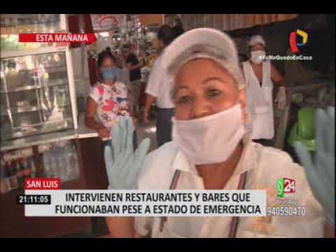 San Luis: intervienen restaurantes y bares que funcionaban pese a estado de emergencia