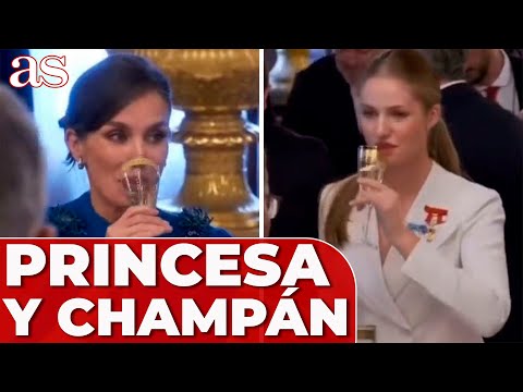 La VIRAL REACCIÓN de la PRINCESA al PROBAR el CHAMPÁN y la MIRADA de la REINA LETIZIA