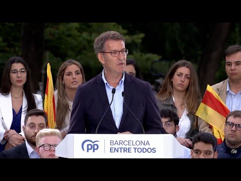 Feijóo apela al voto útil al PP en Barcelona para ser llave del Gobierno