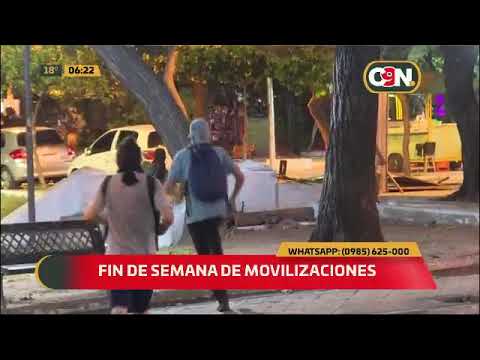 Fin de semana de movilizaciones en Asunción