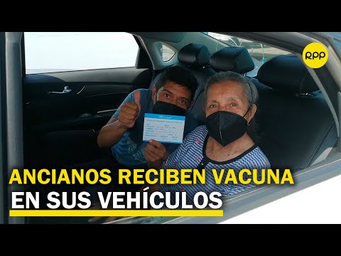 San Miguel: Adultos mayores reciben vacuna contra la COVID-19 en sus vehículos