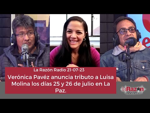 Verónica Pavéz anuncia tributo a Luisa Molina los días 25 y 26 de julio en La Paz.