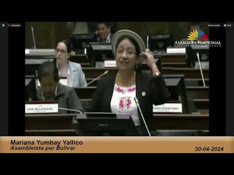 Asambleísta Mariana Yumbay -  Sesión 919 - #JuicioPolítico