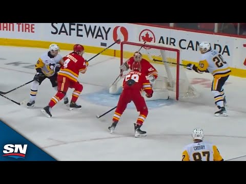 Penguins Eller Shows Off The Hand-Eye To Bat The Puck Out Of Mid-Air And In