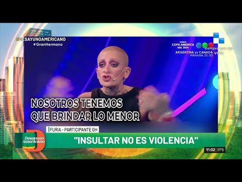 Escandalosas declaraciones de Furia: Insultar no es violencia