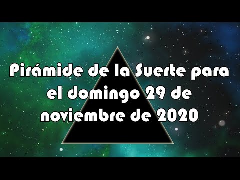 Pirámide para el domingo 29 de noviembre de 2020 - Lotería de Panamá