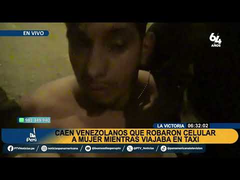 ¡Éxito policial! Atrapan a raqueteros que robaron celular en taxi en La Victoria