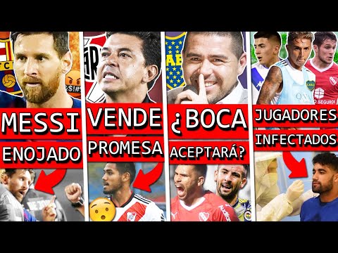 ENOJO de MESSI y ¿LESIÓN+ RIVER vende a una PROMESA+ OFERTA de BOCA+ POSITIVOS en FÚTBOL ARGENTINO?