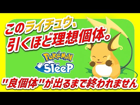 【神個体】ライチュウ厳選、最終局面。神個体を見つけるまで終わらない。【ポケモンスリープ】