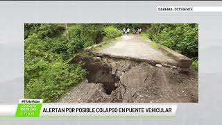 Alertan por posible colapso en puente vehicular - Teleantioquia Noticias