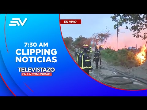 Incendio de una fábrica de pallets en el norte de Guayaquil | Televistazo | Ecuavisa