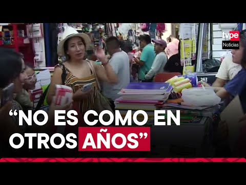 Centro de Lima: comerciantes reportan menor venta de útiles escolares este 2024