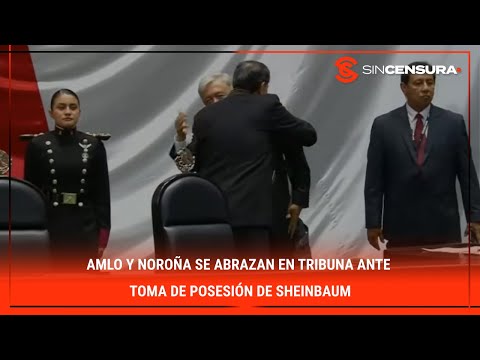 #LoMejorDeSinCensura #AMLO y #Noroña SE ABRAZAN en tribuna ante toma de posesión de #Sheinbaum