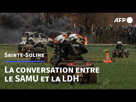 Sainte-Soline: l'enregistrement de la conversation entre le SAMU et la LDH | AFP