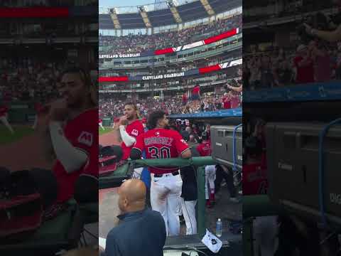 The Guardians find out mid-game theyve won the AL Central ❤️