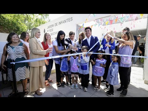 Kicillof visitó La Matanza para inaugurar un jardín de infantes