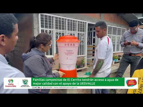 Familias de El Cerrito tendrán acceso a agua de calidad