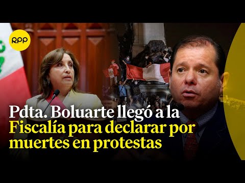 Pdta. Dina Boluarte llegó a la Fiscalía para declarar por muertes en protestas