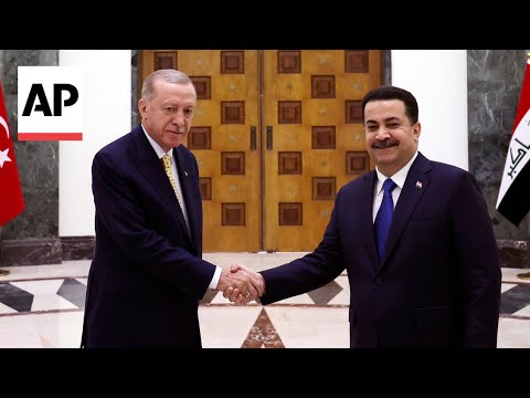 Turkish President Recep Tayyip Erdogan meets Iraqi PM Al Sudani