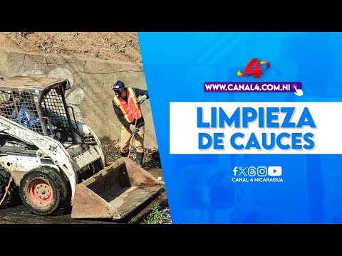 Autoridades municipales de Managua supervisan limpieza de cauces del Plan Invierno 2024