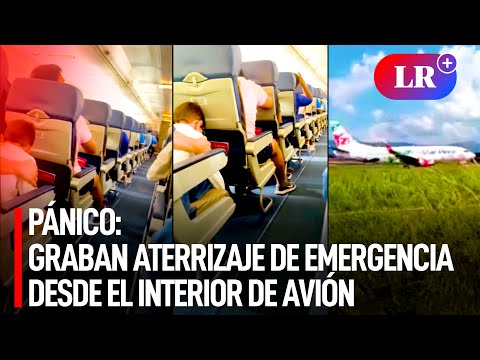 Pasajera GRABÓ MOMENTO del ATERRIZAJE de EMERGENCIA desde el INTERIOR del AVIÓN en Tarapoto | #LR