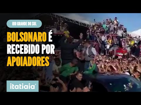 BOLSONARO REÚNE MULTIDÃO DE APOIADORES EM VISITA AO RIO GRANDE DO SUL