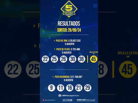 Resultados 5 de Oro - 29/09/24