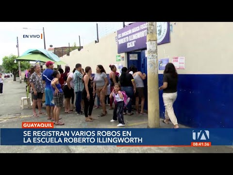 Padres de familia denuncian constantes robos en una escuela de Guayaquil