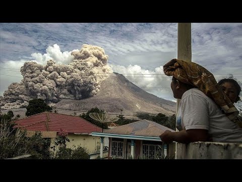SINABUNG Volcano Eruption in Sumatra, Indonesia