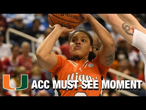 Acc Football Basketball 🏀 Miami's Destiny Harden Helps Miami Find Their Destiny | ACC Must See Moment