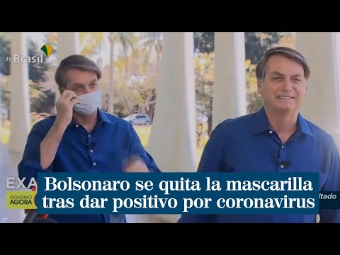 Bolsonaro se quita la mascarillas tras dar positivo por coronavirus: Quiero mostrar mi cara
