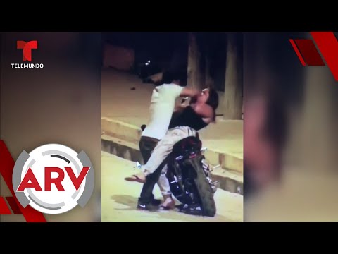 Hombre ataca a su pareja a puños y la mujer lo sorprende con su defensa | Al Rojo Vivo | Telemundo