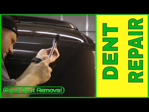 Dent Repair PAINTLESS - Dent Removal on a SUV Gate