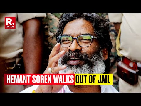 Former Jharkhand CM Hemant Soren Walks Out Of Jail After Getting Bail In Land Scam Case