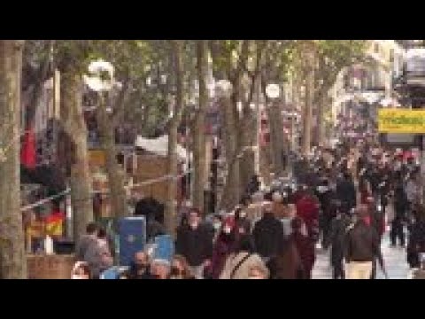 Drones used to control numbers in Madrid market
