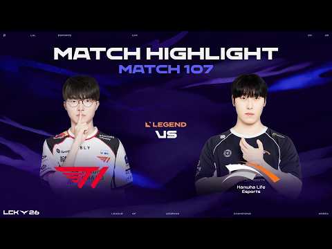 T1 vs HLE | 매치 107 하이라이트 | 2026 LCK