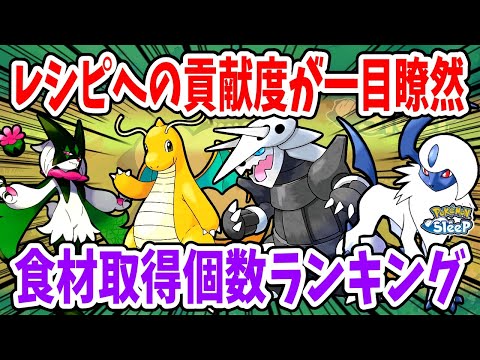 現環境で優秀なポケモンとレシピへの貢献度がわかる！食材別の取得個数をランキング形式で紹介【ポケモンスリープ】