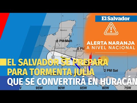 Alerta naranja y suspensión de clases:El Salvador se prepara para Julia,que se convertirá en huracán