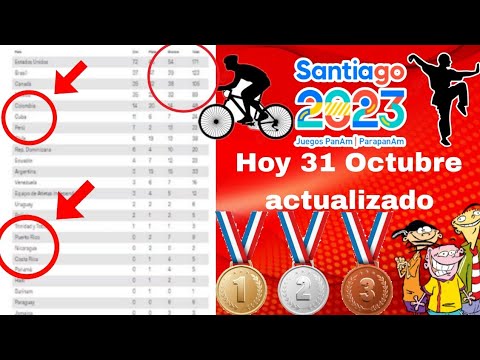 Medallero Panamericanos 2023, medallero de hoy 31 Octubre, así abre la tabla hoy Martes