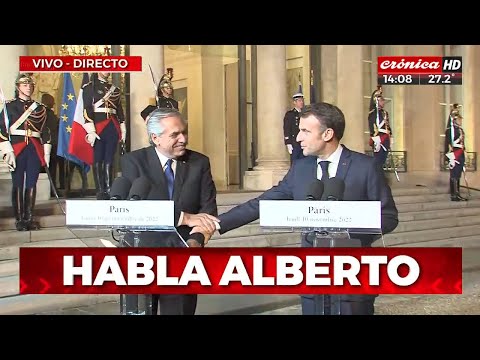 Alberto Fernández y Emmanuel Macron: Venimos trabajando juntos para poder encontrar una salida