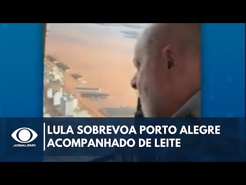 Lula sobrevoa Porto Alegre acompanhado de Leite, Pacheco e Lira | Band Jornalismo