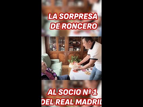 RONCERO y la BONITA SORPRESA al SOCIO Nº1 del MADRID por su CUMPLEAÑOS