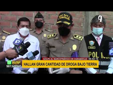 Carabayllo: Decomisan 280 kilos de droga que estaban bajo tierra